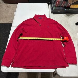 NWOT Polo Ralph Lauren Luxury Red Jersey Quarter-Zip Pullover Mens Size XL